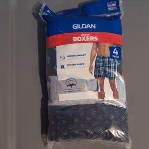 NWT Gildan Mens Cotton Boxers 4 Pairs Size 2XL